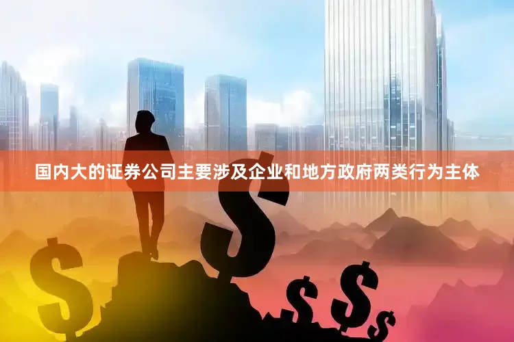 国内大的证券公司主要涉及企业和地方政府两类行为主体